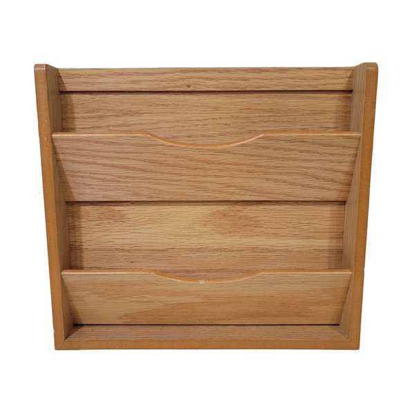 Bamboo Key and Mail Organizer For Wall entry way. key and mail mud room key - Picture 6 of 6